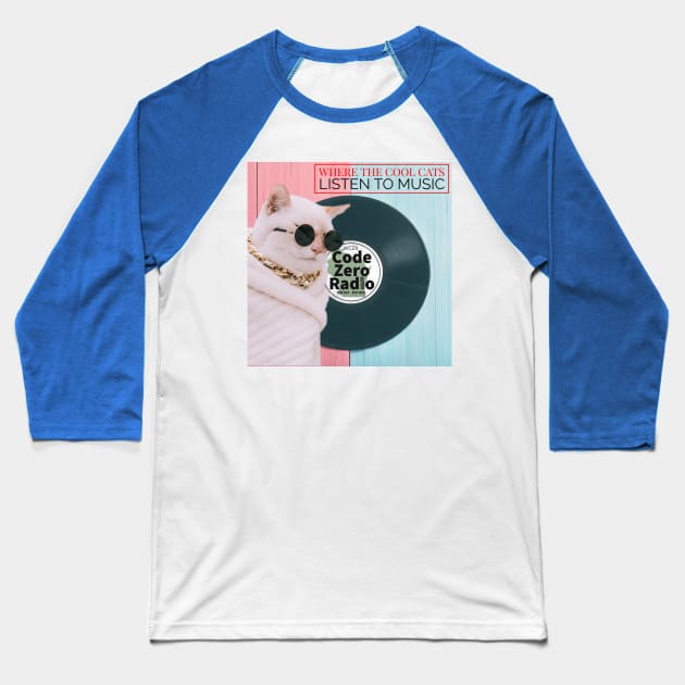Cool Cats Baseball T-Shirt by Code Zero Radio